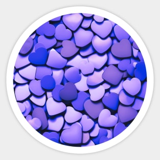 Purple Candy Hearts Sticker